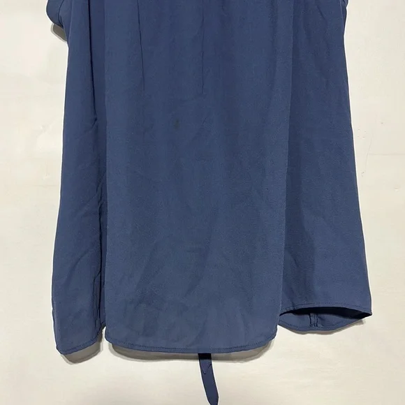 LOFT Outlet Blue Flutter Sleeve Sleeveless Square Neck Tank Top Size Large - Picture 3 of 8